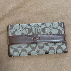 Vintage Coach Signature Trifold Wallet